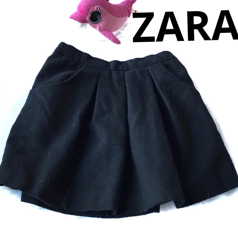 ZARA Girls Black Skirt With Pockets